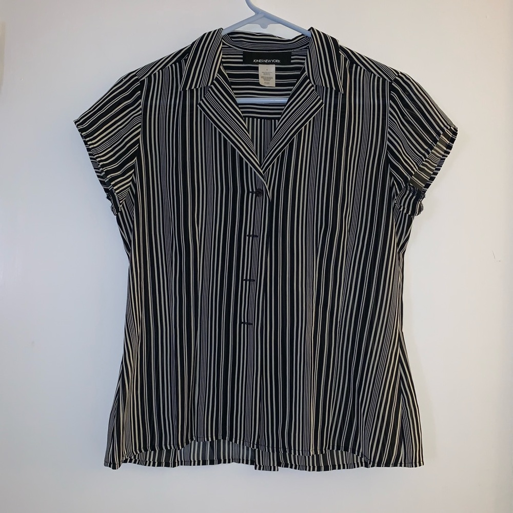 Jones New York striped button down shirt